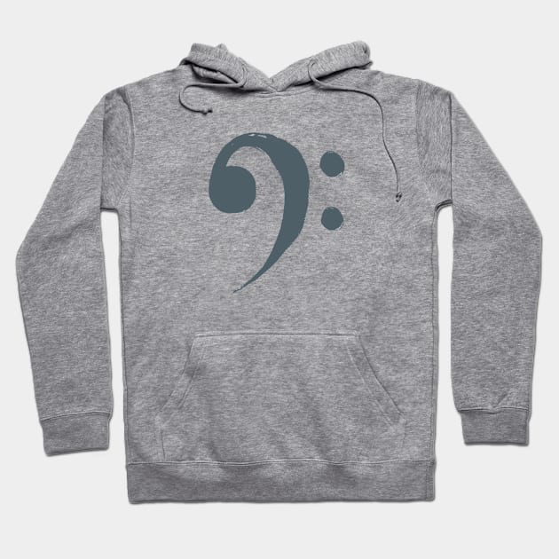 Bass clef Aesthetic Hoodie by Harpleydesign